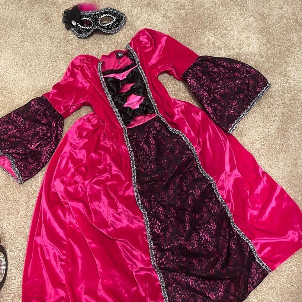 Girls masquerade dress costume